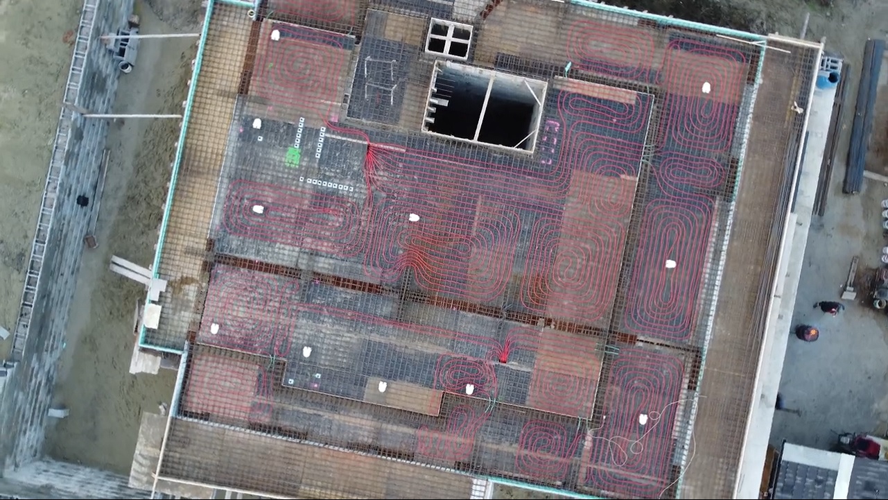 Monolit födém mennyezethűtés kiépítése